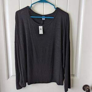 NWT Old Navy Luxe Long Sleeve Black Shirt